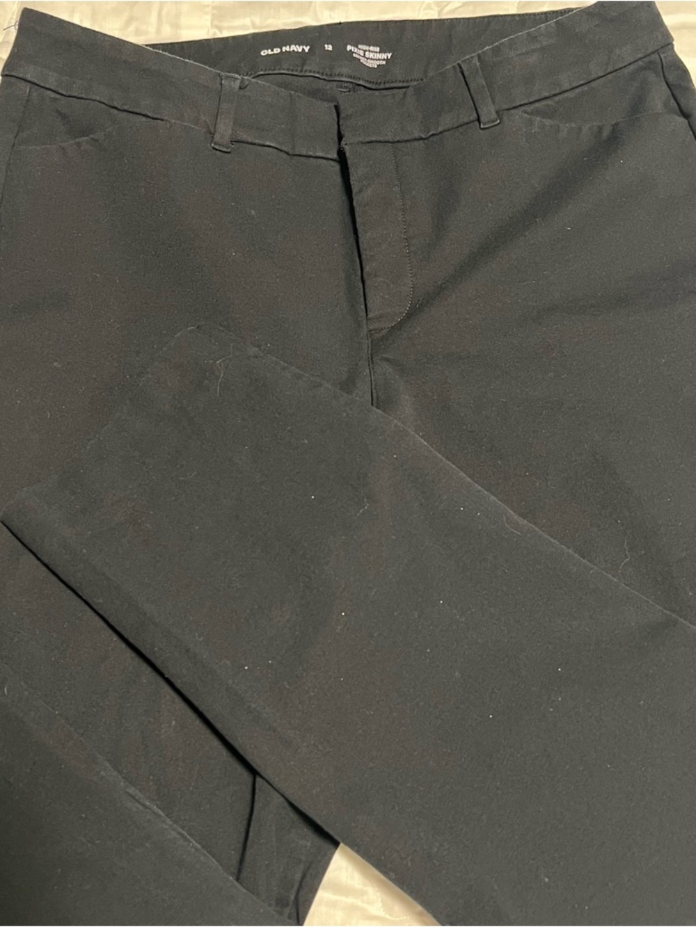 Old Navy High Rise Skinny Dress Pants Women Black Flat Front  Everyday Capsule